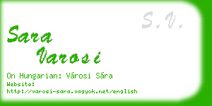 sara varosi business card